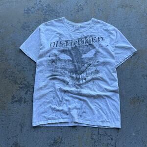 Vintage Y2K Disturbed Band Tee Sz L